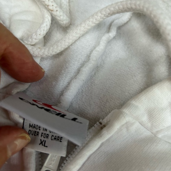 O’Neill Surf Shop Marin Hoodie Sweatshirt. front pockets. Zip front. Tie hoodie. - Picture 4 of 6